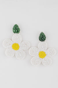 Beaded Flower Earrings